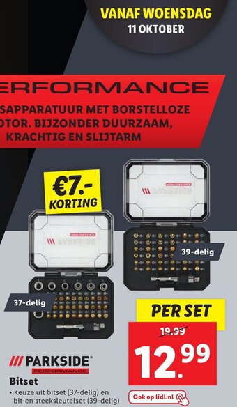 Lidl PARKSIDE Bitset aanbieding