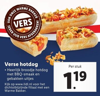 Lidl Verse hotdog aanbieding