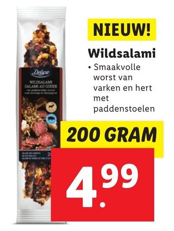 Lidl Wildsalami 200 gram aanbieding