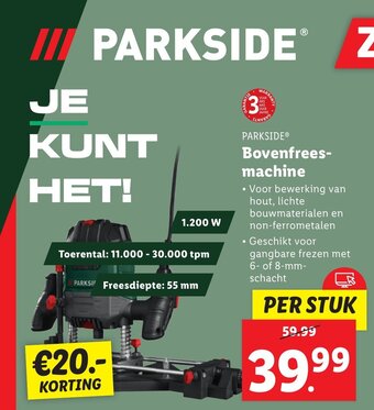 Lidl Bovenfrees machine aanbieding