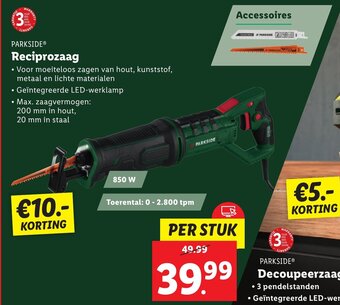 Lidl Reciprozaag 850 W aanbieding