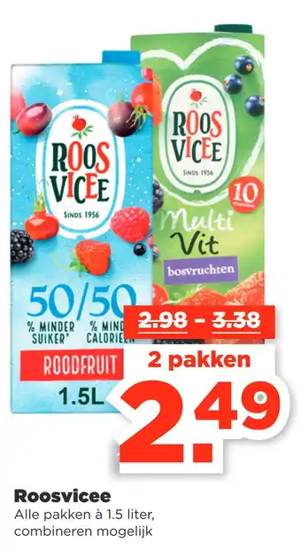 PLUS Roosvicee 1,5 liter aanbieding