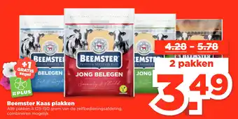 PLUS Beemster Kaas plakken 125-150 gram aanbieding