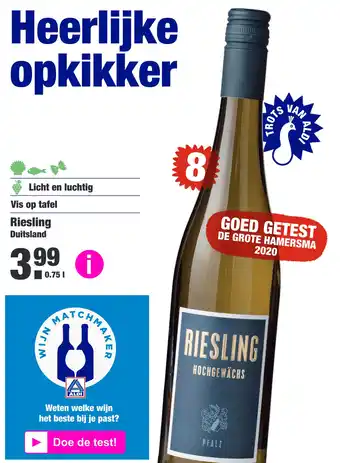 ALDI Riesling duitsland 0,75liter aanbieding