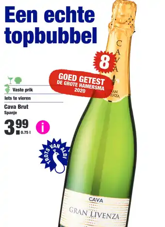 ALDI Cava brut spanje 0,75liter aanbieding