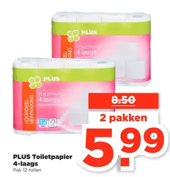 PLUS Plus Toiletpapier 4-laags aanbieding