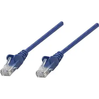 Conrad Intellinet 735384 rj45 netwerkkabel, patchkabel cat 6 s/ftp 2.00 m blauw vergulde steekcontacten 1 stuk(s) aanbieding