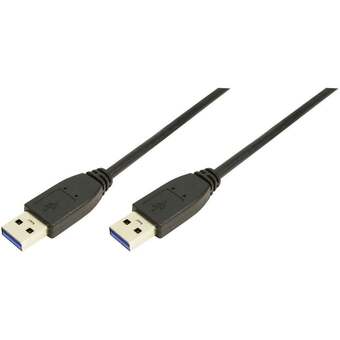 Conrad Logilink usb-kabel usb 3.2 gen1 (usb 3.0 / usb 3.1 gen1) usb-a stekker, usb-a stekker 3.00 m zwart cu0040 aanbieding