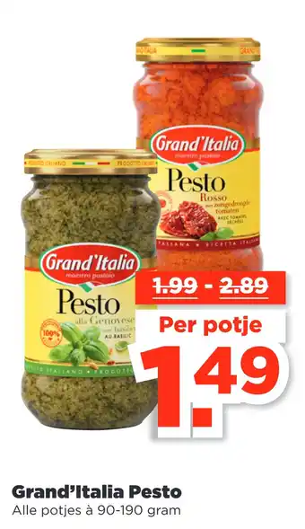 PLUS Grand'Italia Pesto 90-190 gram aanbieding