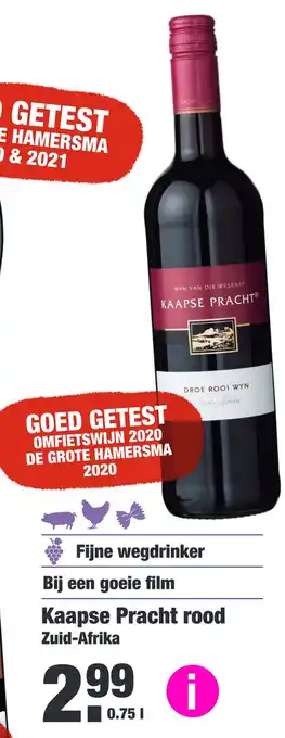 ALDI Kaapse pracht rood zuid-afrika 0,75liter aanbieding