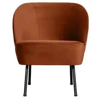 fonQ Bepurehome vogue fauteuil - fluweel - roest - 69x57x70 aanbieding