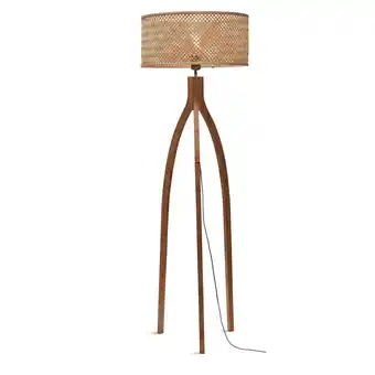 fonQ Good&mojo vloerlamp java - bamboe - 50x50x145cm - driepoot aanbieding