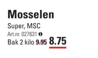 Sligro Mosselen  2kg aanbieding