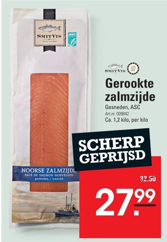 Sligro Gerookte zalmzijde aanbieding