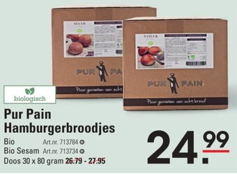 Sligro Pur Pain Hamburgerbroodjes aanbieding