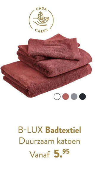 Casa B-LUX Badtextiel Duurzaam katoen aanbieding