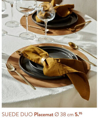 Casa SUEDE DUO Placemat Ø 38 cm aanbieding