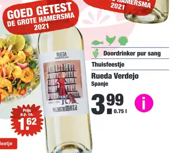 ALDI Rueda verdejo spanje 0,75liter aanbieding