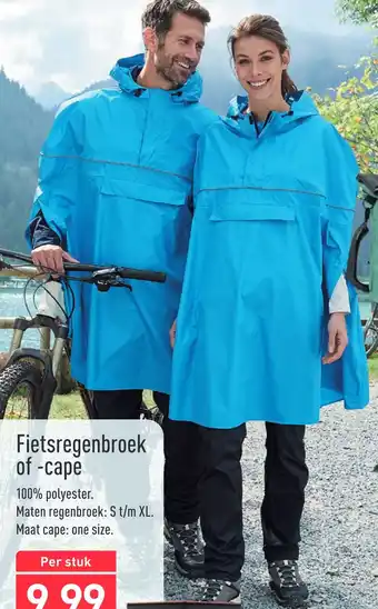 ALDI Fietsregenbroek of -cape aanbieding