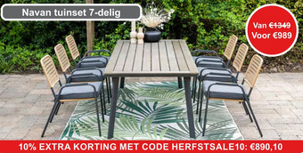 Tuinmeubelland Navan tuinset 7-delig aanbieding