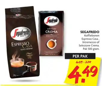 Dekamarkt Segafredo 500 gram aanbieding