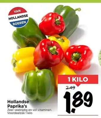 Vomar Voordeelmarkt Hollandse Paprika's 1 kilo aanbieding