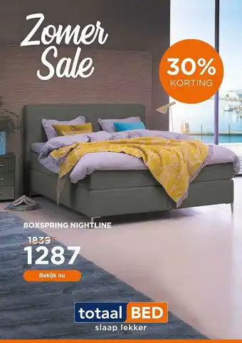 TotaalBED Boxspring Nightline 30% Korting aanbieding