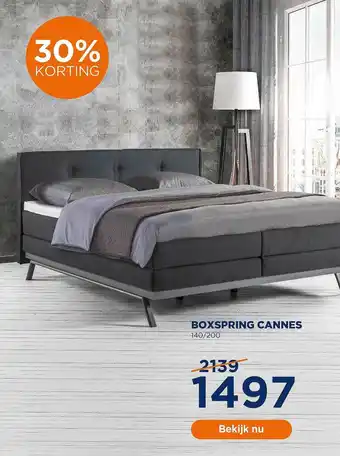 TotaalBED Boxspring Cannes 30% Korting aanbieding