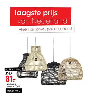 Karwei Hanglamp Lavani En Tjerk aanbieding