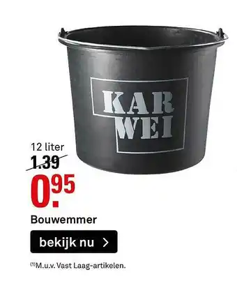 Karwei Bouwemmer 12 Liter aanbieding