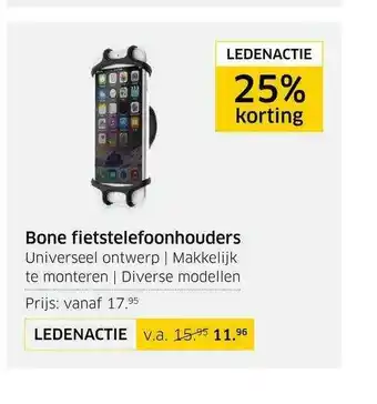 ANWB Bone Fietstelefoonhouders 25% Korting aanbieding