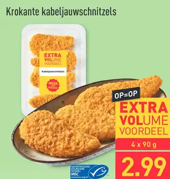 ALDI Krokante kabeljauwschnitzels 90g aanbieding