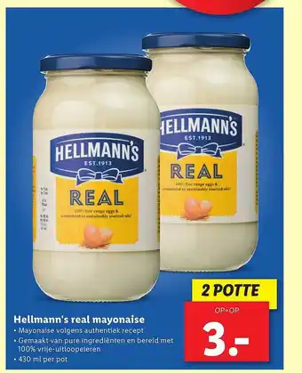 Lidl Hellmann's Real Mayonaise aanbieding