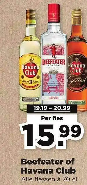 PLUS Beefeater Of Havana Club aanbieding