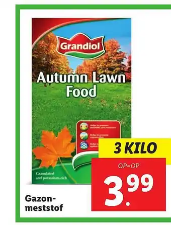 Lidl Gazonmeststof aanbieding