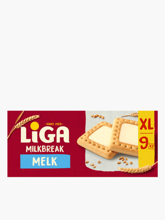 Flink Liga milkbreak koekjes melk voordeelverpakking 367,5g aanbieding