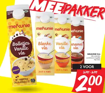 Dekamarkt Melkunie Vla 1 liter aanbieding