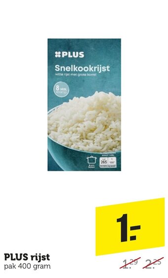 Coop PLUS rijst pak 400 gram aanbieding