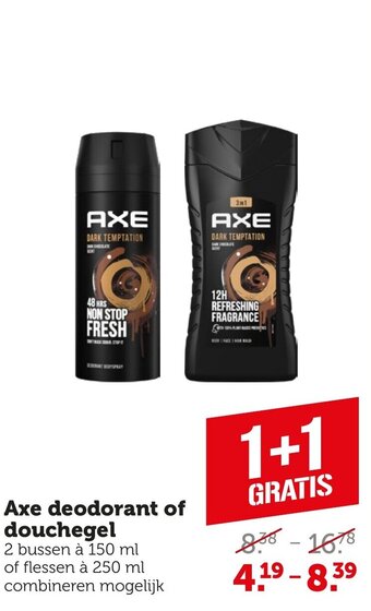 Coop Axe deodorant of douchegel aanbieding