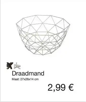 Kik Draadmand 27x26x14 Cm aanbieding