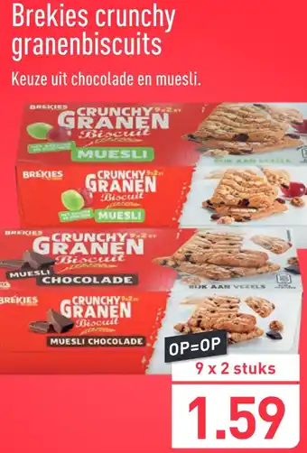 ALDI Brekies crunchy granenbiscuits aanbieding