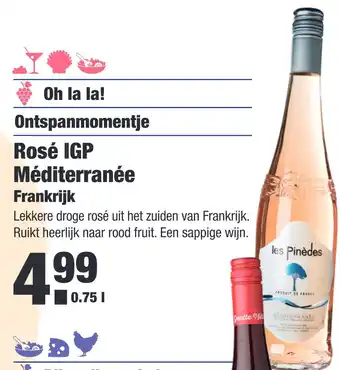 ALDI Rosé igp méditerranée 0,75liter aanbieding