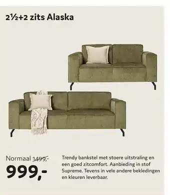 Woonsquare 2½+2 Zits Alaska Trendy Bankstel aanbieding