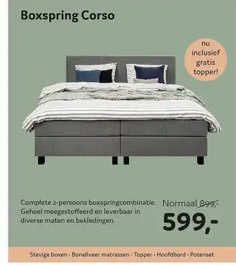 Woonsquare Boxspring Corso aanbieding