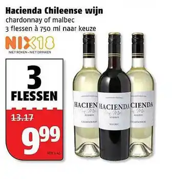 Poiesz Hacienda Chileense Wijn Chardonnay Of Malbec aanbieding