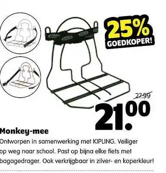 Plentyparts Monkey-Mee Bagagedrager aanbieding