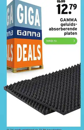 GAMMA Gamma Geluidsabsorberende Platen aanbieding