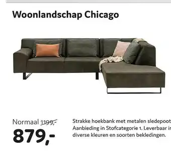 Woonsquare Woonlandschap Chicago Strakke Hoekbank aanbieding