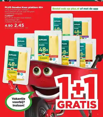 PLUS Plus Goudse Kaas Plakken 48+ Jong, Jong Belegen, Belegen, Extra Belegen Of Oud 1+1 Gratis aanbieding