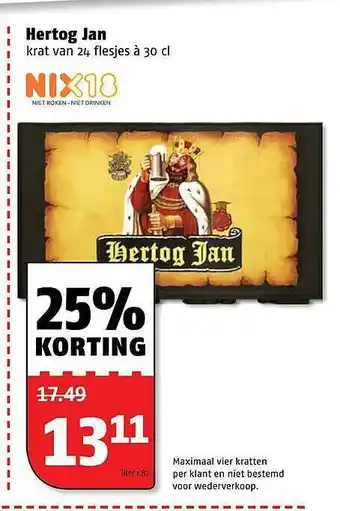 Poiesz Hertog Jan 25% Korting aanbieding